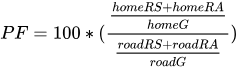 Park Factors Formula